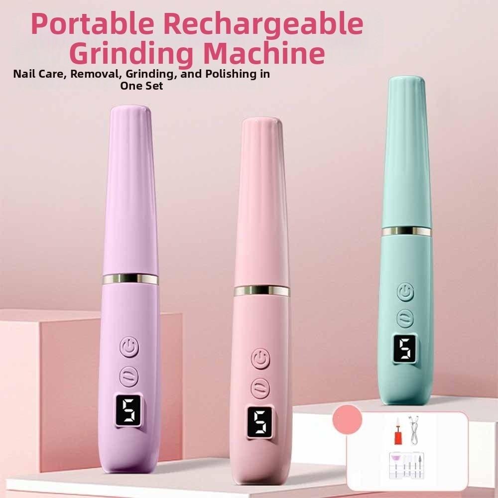 Low Noise Electric Nail Drill Machine Multiple Gears Nail Polishing Tool  Gel Nails