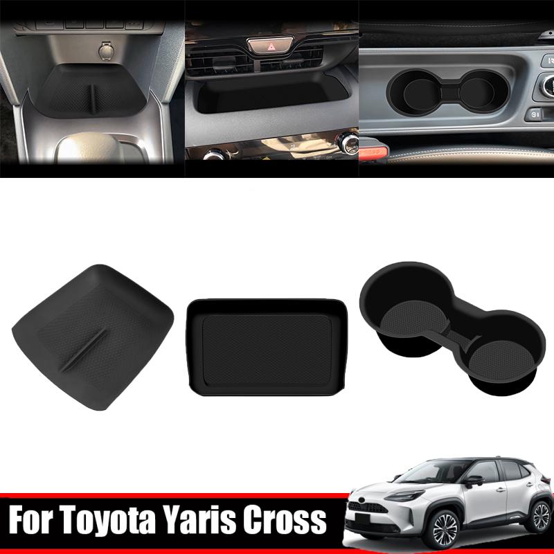 For Toyota yaris cross - Interior central control water cup holder cover storage box pad navigation screen silicone pad