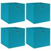 Storage Boxes 4 Pcs Azure 32x32x32 Cm Fabric
