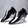 British Men's Leather Shoes Men's Fall Bright Leather Business Formal Work Black Pointed All Metch Men's Shoes