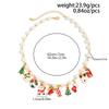 Salircon Christmas Tree Santa Claus Snowman Bell Pendant Necklace for Women Creative Metal Clavicle Choker Party New Year Gift
