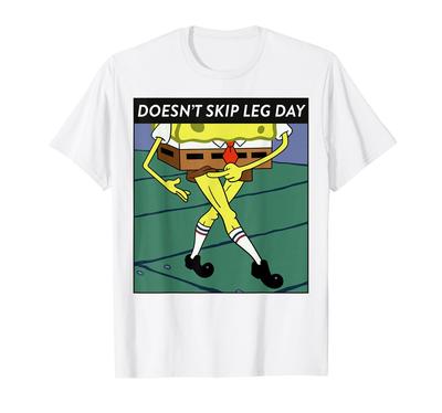 Spongebob Squarepants Leg Day Meme T-Shirt
