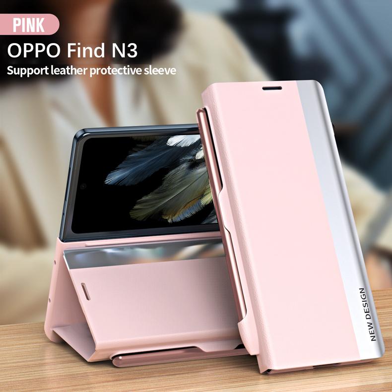 

Чехол-книжка с магнитом и подставкой из PU-кожи для OPPO Find N3, складной чехол с защитой от отпечатков пальцев и стилусом для OnePlus Open For OOPO Find N3