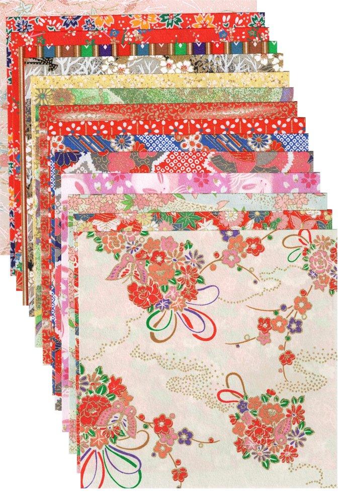 Kawasumi Washi Chiyogami Yuzen Washi 100 1 sheet 100 sheets Paper, 15x15cm, patterns, each,