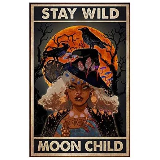 In A World Full of Princesses Be A Witch  Happy Halloween Metal Tin Sign for Indoor  Outdoor Home Bar Coffee Wall Decor  Hall