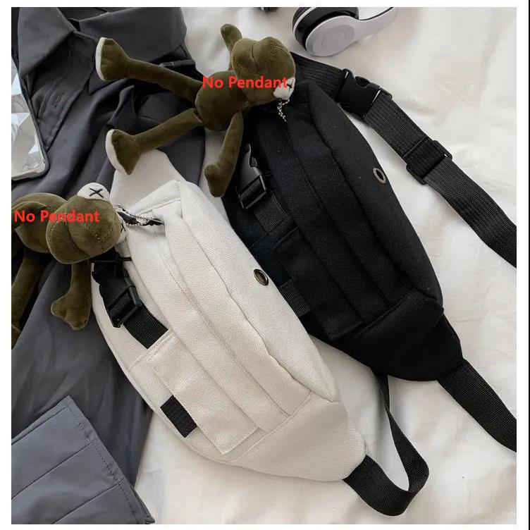 Женская однотонная сумка-молния Shell Bun Crossbody Chest Bag Leisure Canvas Clinned — фото 11