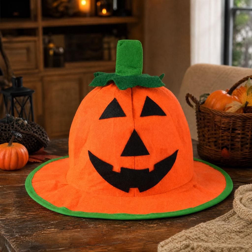Halloween Pumpkin Hat for Party Costume Masquerade Performance Prop and Holiday Decoration