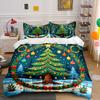 Christmas Tree Festive Decor Bedding Duvet Cover Set Duvet Cover Pillowcases  (1*Duvet Cover 2*Pillowcases, Without Duvet Insert)