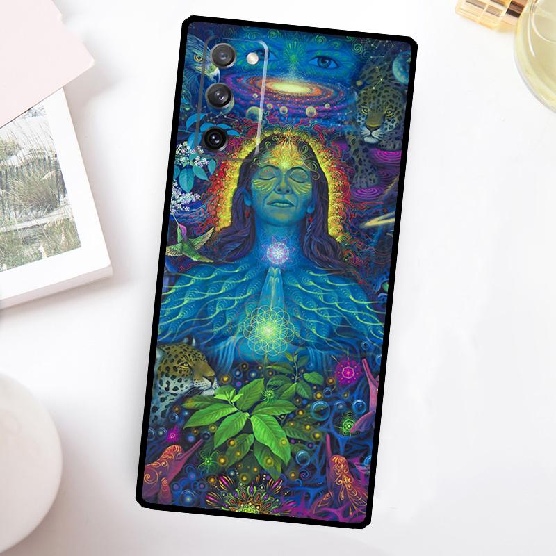 Mandala Chakra Insist Yoga Case For Samsung Galaxy S24 S23 S22 Ultra S21 S20 FE Note 10 Plus Note 20 S8 S9 S10 Cover