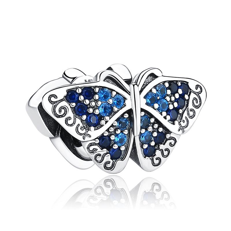 Original 925 Sterling Kupfer Charm Perle Liebe Hund Katze Pfote Panda Glühwürmchen Anhänger Charms Passend für Armbänder Halsketten Frauen Zirkon