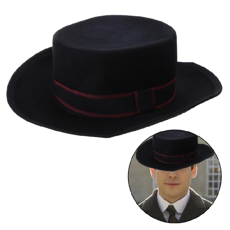 Cappello a Cilindro Fedora di Lana Cappello da Gentiluomo Regalo per Fidanzato Cappello a Cilindro a Tesa Corta