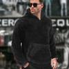 Men's Outdoor Casual Sports Dopamine Colorful Double-sided Fleece Long-sleeved Hooded Sweater