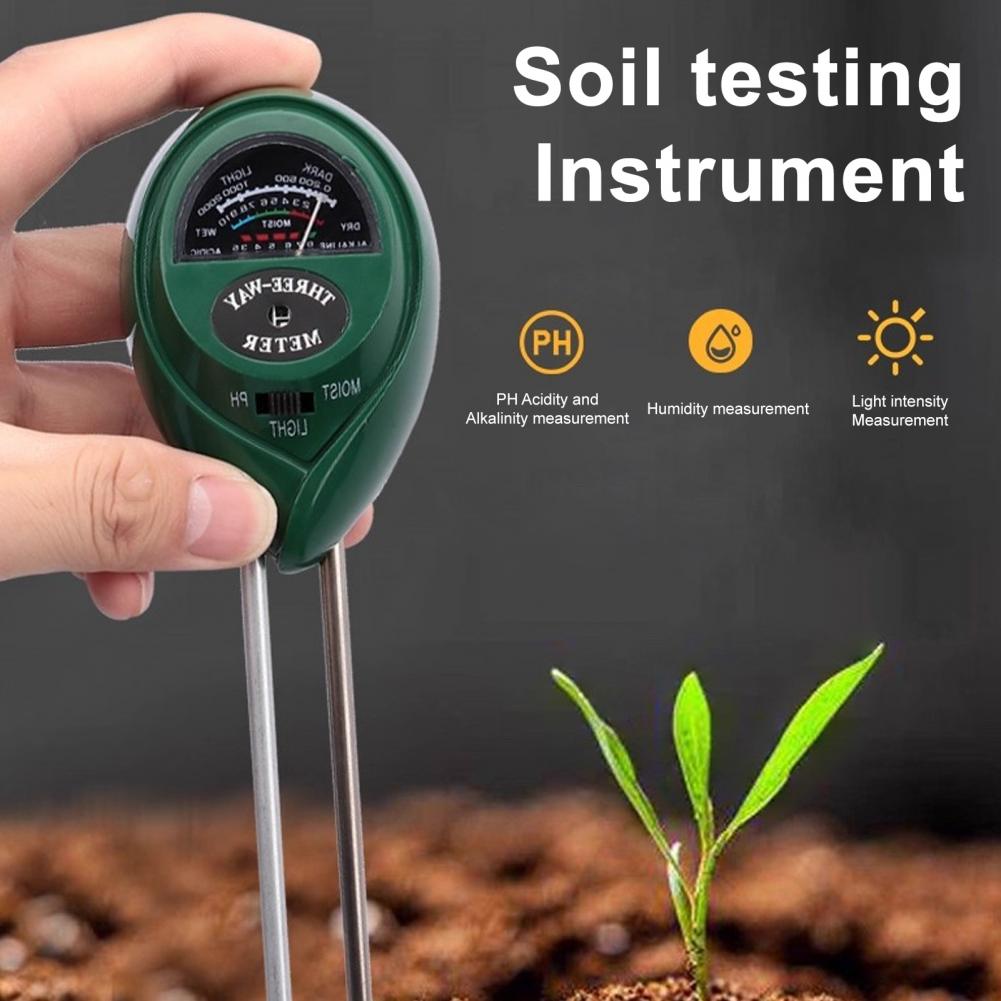 3 in 1 Soil Garden PH Meter Sunlight PH Tester Garden Flowers Soil Moisture Sensor Plants Acidity Humidity PH Monitor Detector