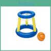 Yellow Blue Inflatable Basketball Frame For Pool And Beach