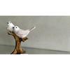 2 Birds Sitting On Tree Branch Figurine Home Decoration Showpiece Chidiya Statue for Home Decor Item Sparrow Pair Showpiece (White)