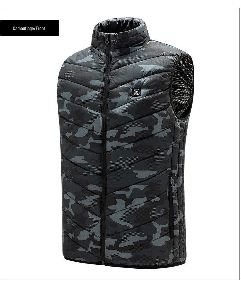 Vyhřívaná vesta se stojáčkem s USB nabíjením pro stálé teplo