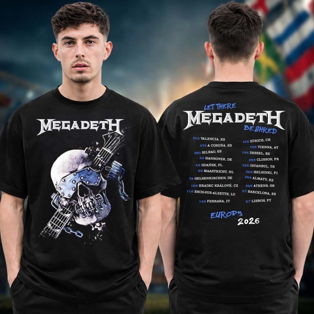 Megadeth This Was Our Life 2026 Tour Tshirt Unisex And Unisex Summer 100 Cotton Shirt Gothic Fashion Short Sleeved Top Streetwear