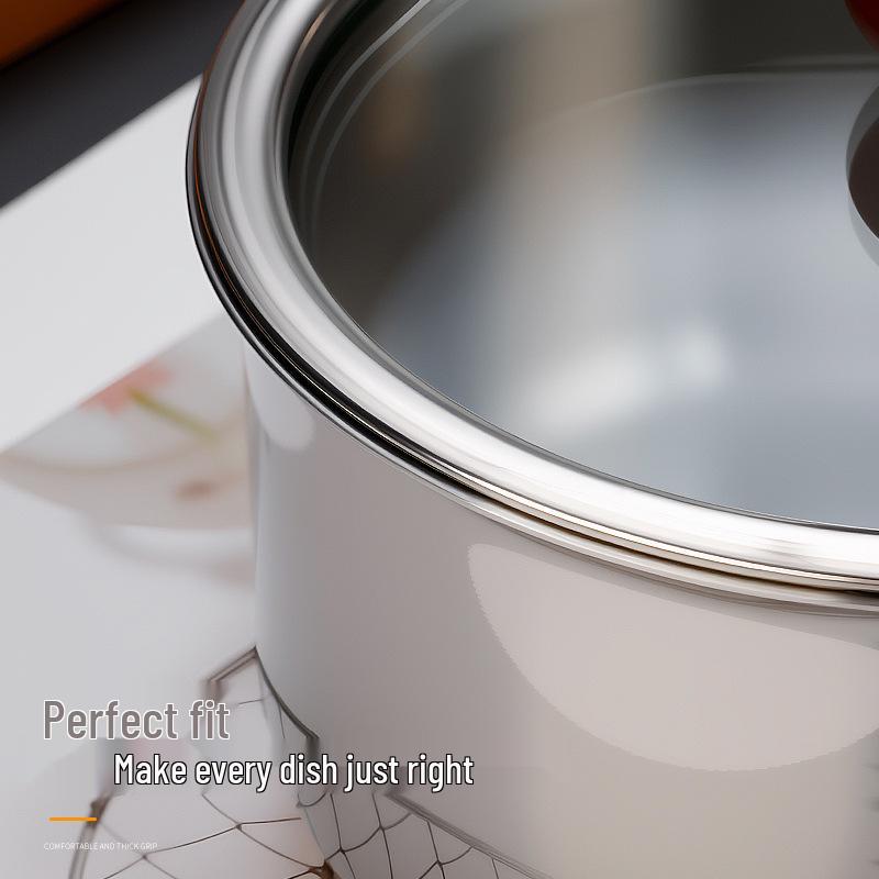 304 Stainless Steel Double-Layer Steamed Egg & Soup Bowl with Lid - Heat Resistant Cooking Pot for Home Use
