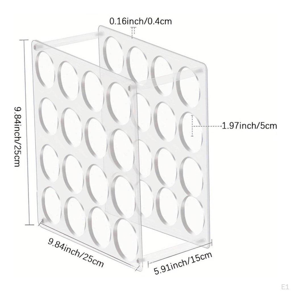 2 Pieces 32Hole Vinyl Roll Holder Detachable Design Acrylic Paper Storage Rack SpaceSaving