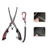 Multifunctional Pliers with Sheath Coiled Lanyard Fishing Pliers Braided Fishing Line Cutter Rings Openers Hook Remover