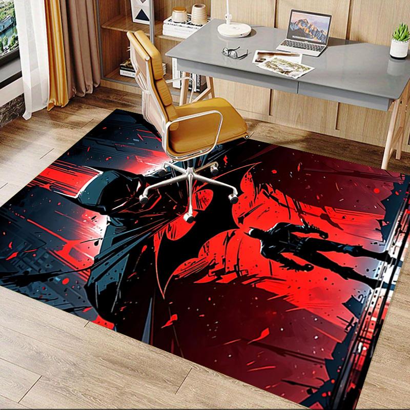 1pc Batman Red Carpet, for Home & Office Decor, Desk Chair Carpet, Festive Gift,Conference Room CarpetL1243