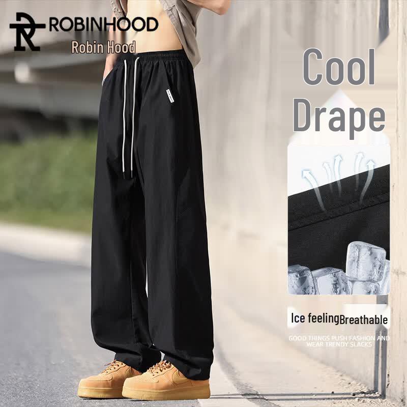 ROBINHOOD Men s Summer Ice-Feel Straight-Leg Casual Pants XL