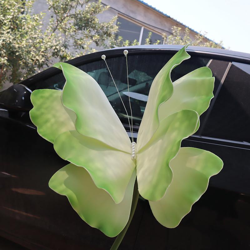 50Cm Giant Crepe Paper Butterfly Gradient Artificial Simulated Fake Butterfly Window Display Garden Decorations 3D Pe Butterfly