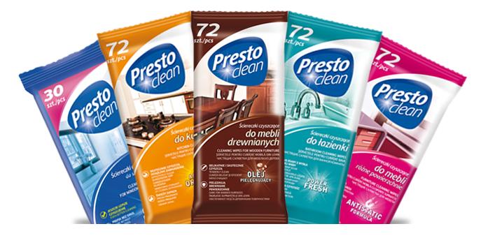Presto Cleaning Wipes for Bathroom, 72 Pieces
