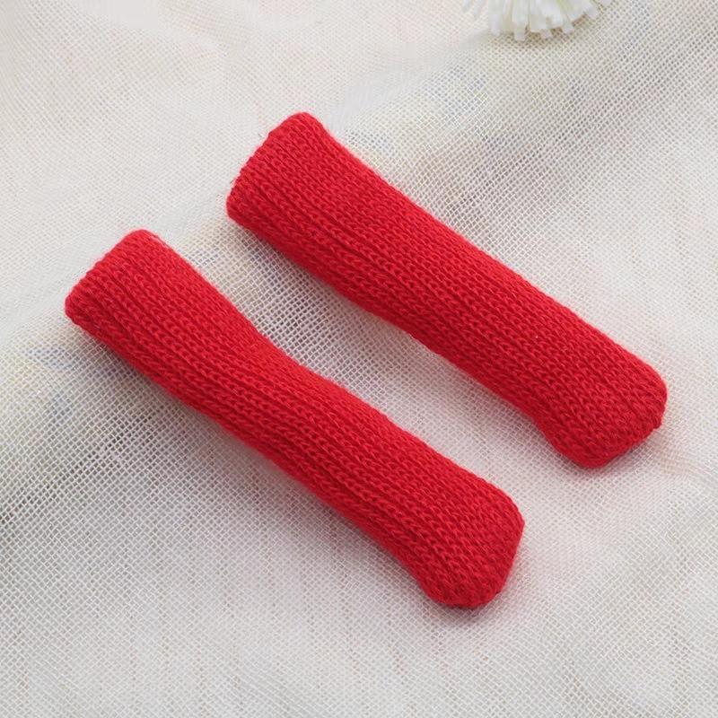 Table Chair Foot Cover Pad Protective Stool Foot Cover Leg Cover, Double-layer Thickened Knitted Chair Foot Cover Silent Non-slip Foot Cover