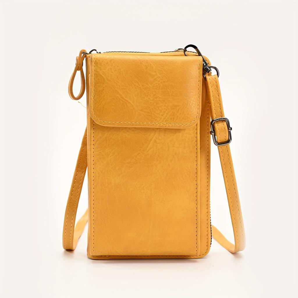 Women New Soft Leather Phone Crossbody Bag, Niche Fashion Mini Coin Purse, Versatile Trendy Single Shoulder Small Handbag For Daily Life