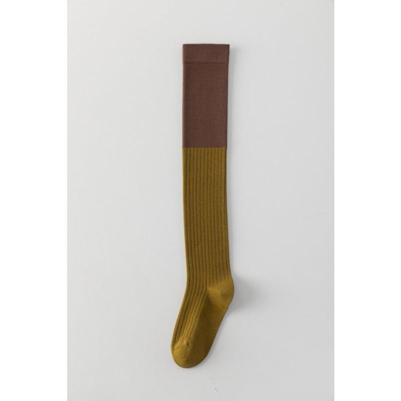 College Style Pressure Comic Leg Black and Gray Contrasting Over-the-knee Socks Women's Striped Slimming Autumn and Winter Thigh Socks