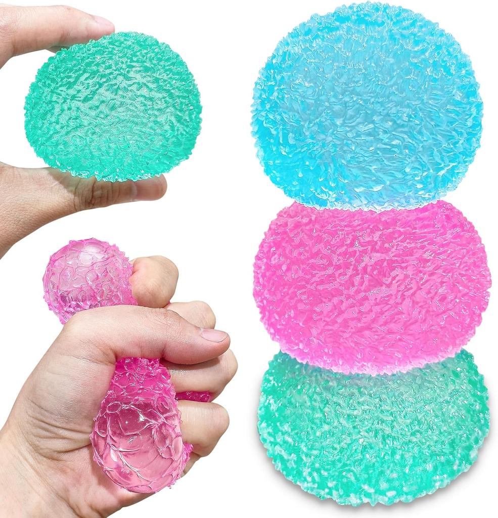 Aesthetic Ice Ball Squishy: Colorful Crystal Texture Squeeze Toy, Creative Office Desk Ornament, Sensory Fidget For Focus