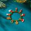Christmas Bracelet  Snowman Tree Socks Pendant Bracelet,Elasticity Alloy Drop Bracelet for Women Xmas Party Costume Accessories Gift