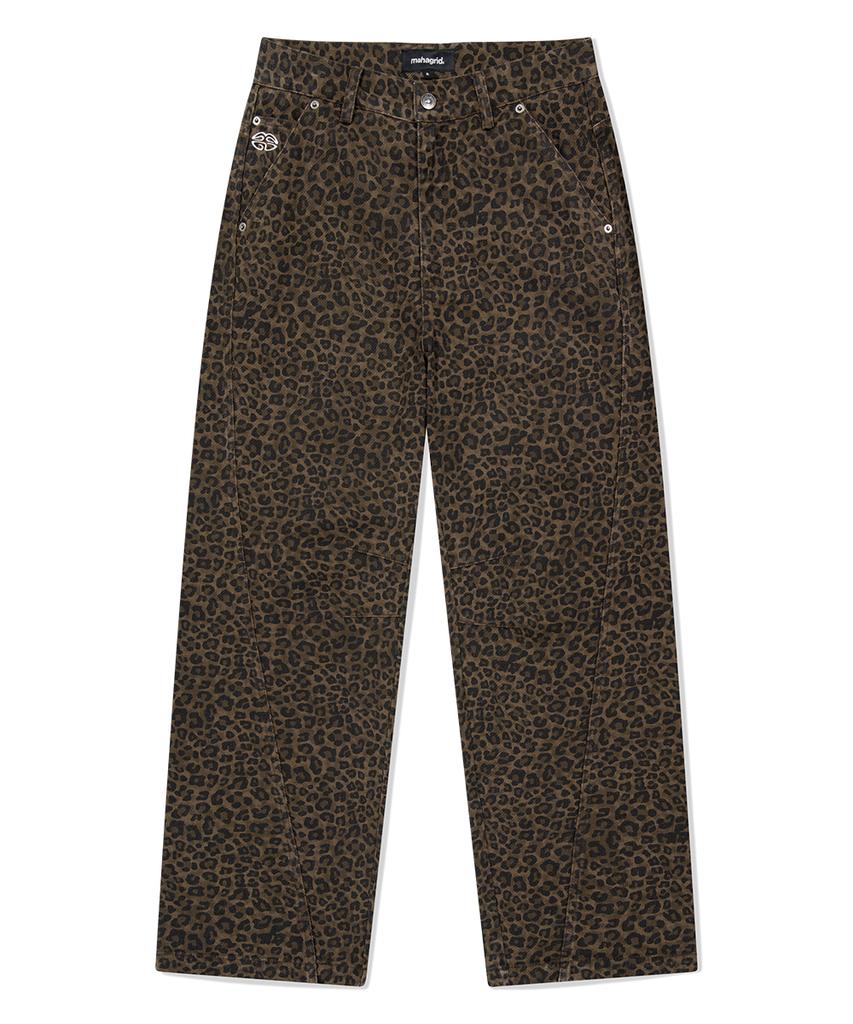 MAHAGRID Curved Leopard Pant Brown(Mg2Ffmpa10A)