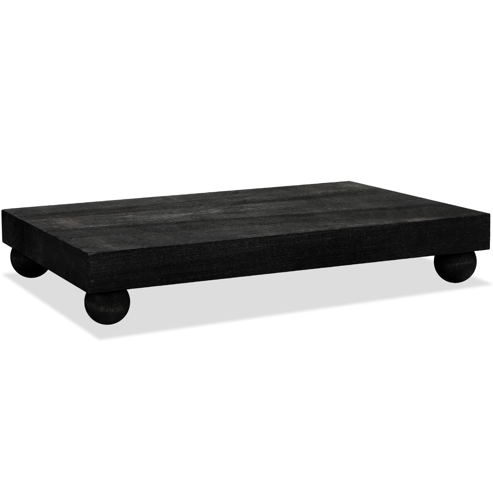 

Подставка на пьедестале из дерева для кухни, ванной комнаты, мыльницы, подставки из дерева для декора столешницы, вазы для растений и свечей чёрный