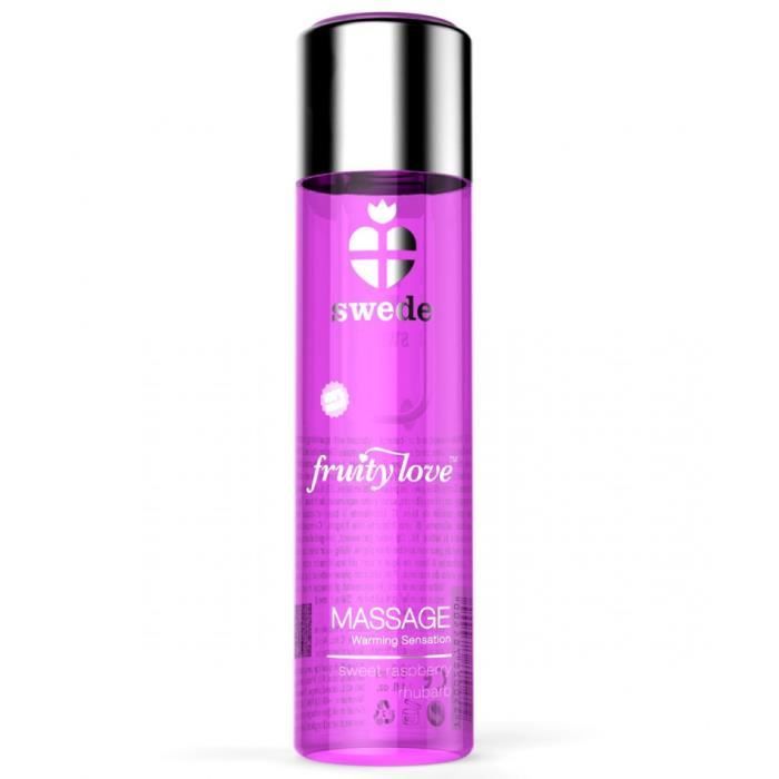 Lotion de massage - Swede - Framboise Rhubarbe - 120 ml - Parfumée - 100% végan