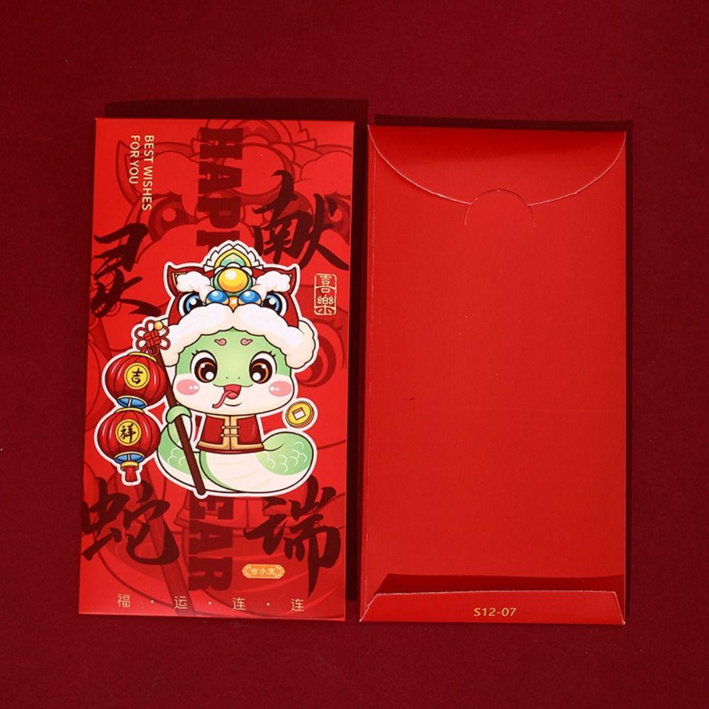 6pcs Festive New Year Red Envelope Blessing Lucky Money Pockets  Wedding Birthday