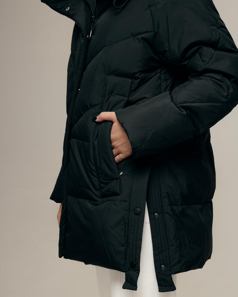 Jakke med hette med pels Baiytbliy 73353 46 svart