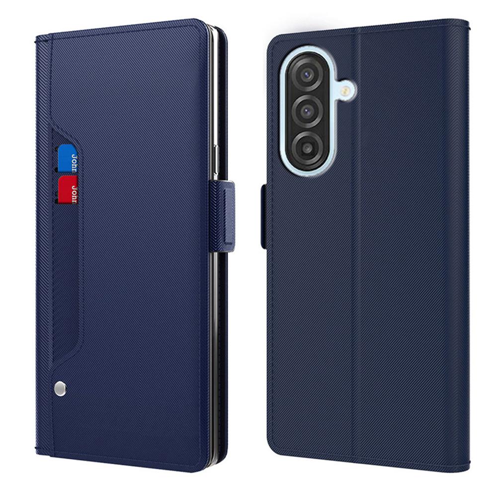 For Samsung Galaxy S26 Case Stand PU Leather Phone Cover Card Holder Mirror