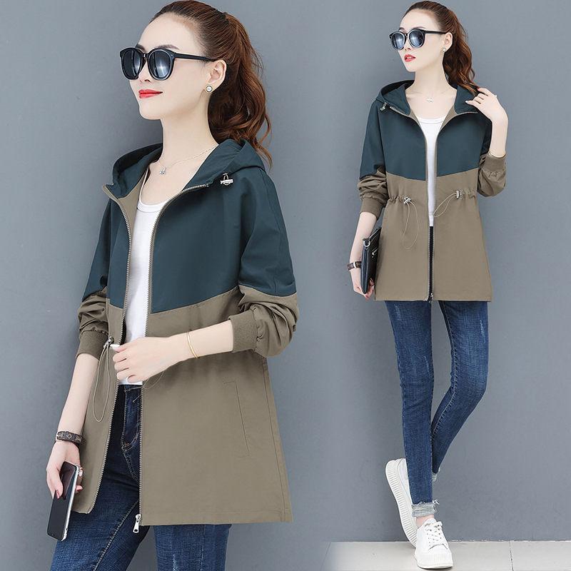 New Spring Autumn Trench Coat Women Clothes Slim Long-Sleeved Short Windbreaker Casual Outwear Female Tops Lining