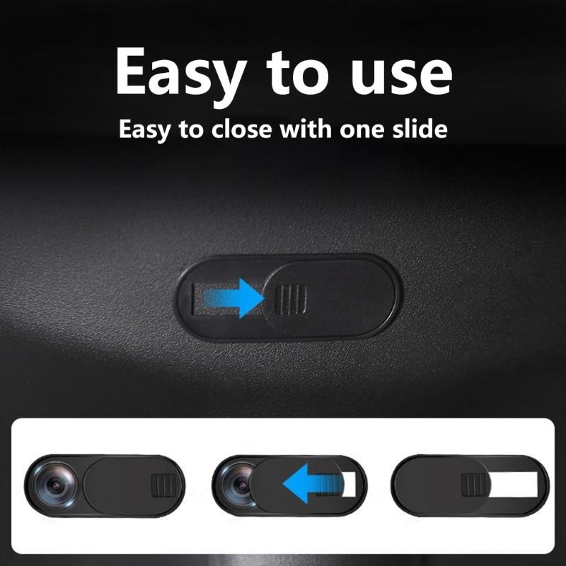 2pcs Fashion Webcam Privacy Cover Slide for Model 3 Y X S Car and Most Laptop Models Webcam Covers Slide Shield