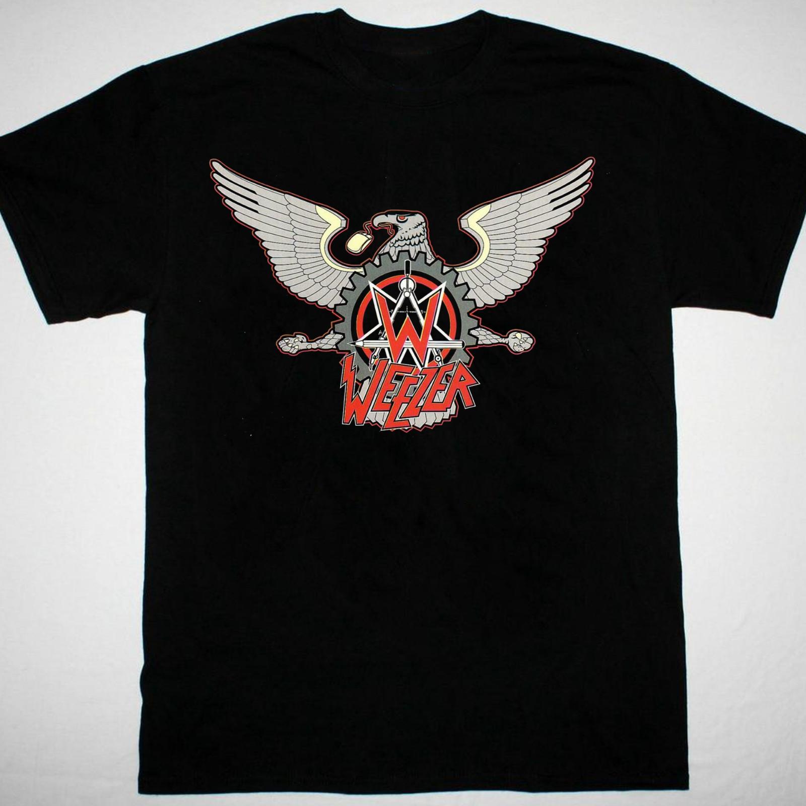 

vtg Weezer band logo T-Shirt Mens Womens Tees Top black Unisex Tee All Sizes S to 5XL JJ4775 S