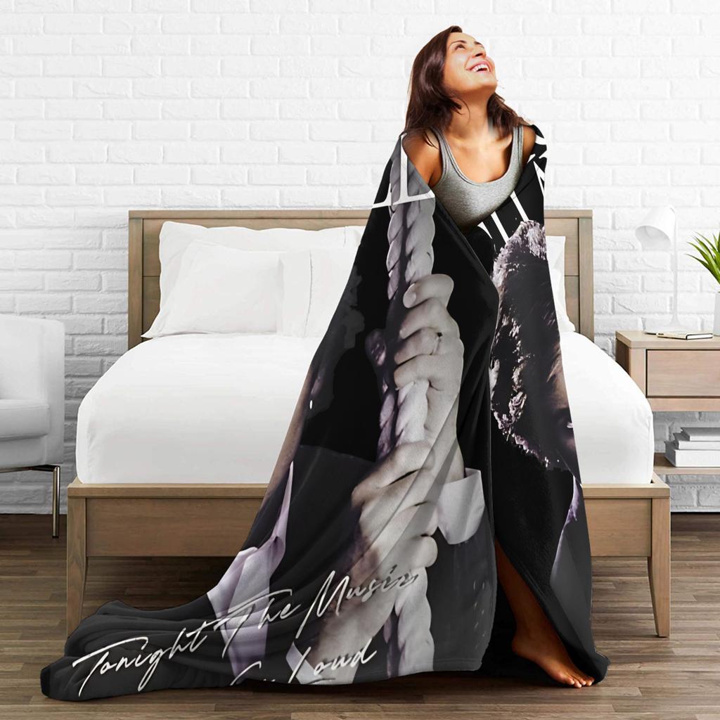 George Michael Music Blanket Picnic Flannel Throw Blanket For Home Decor Soft Warm Custom Quality Bedspread Birthday Present