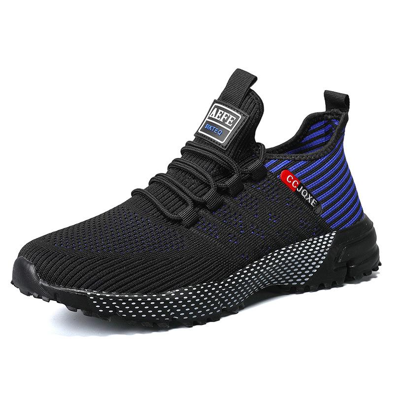 Large size casual outdoor walking shoes lightweight mesh breathable summer lace-up shoes 40