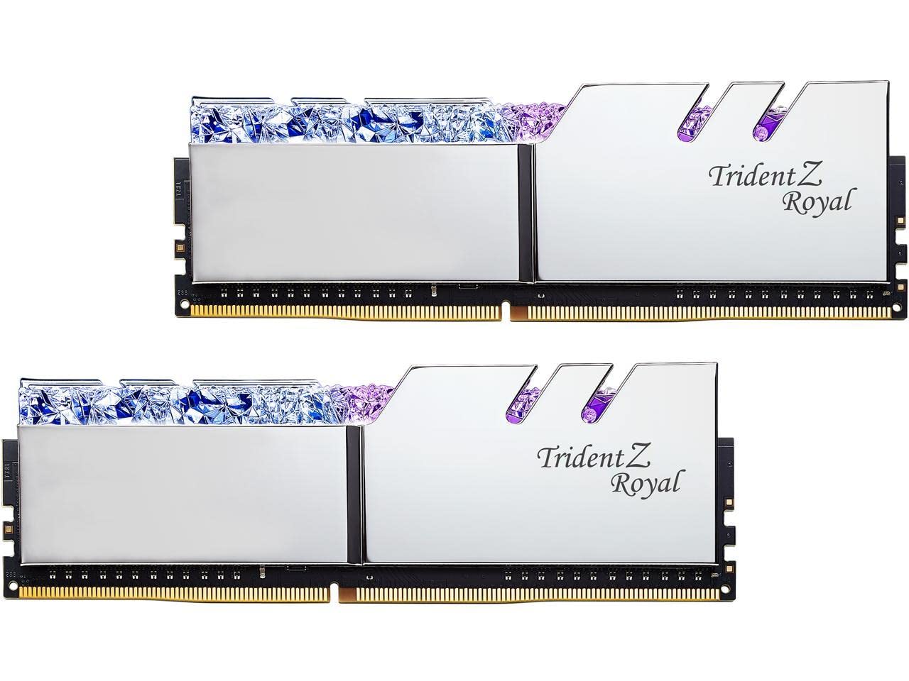

Trident Z Royal Series DDR4 RAM 32GB Desktop Computer Memory UDIMM Silver G.SKILL (Intel XMP) (2x16GB) 4000MT/s CL18-22-22-42 1.40V -