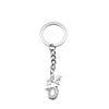 Skeleton Mermaid Charm Keychain Gothic Halloween Key Ring 28mm Ring