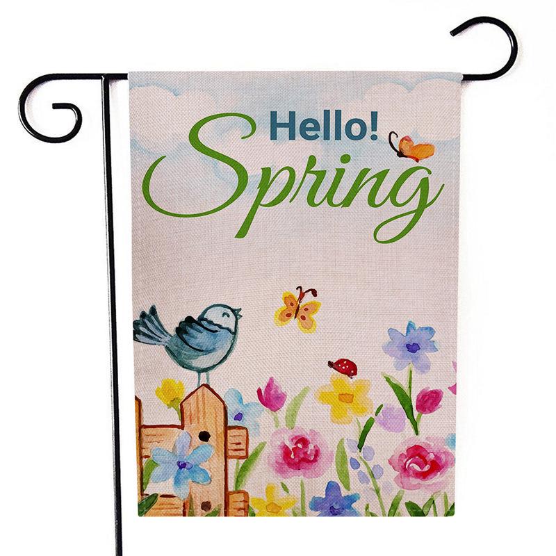 Elegant European Bee & Flower Garden Flag - Stylish Outdoor Decor