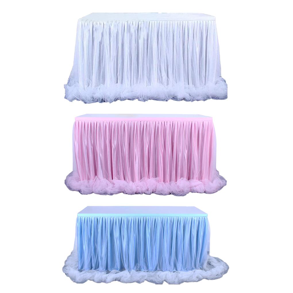 Table Skirt Mesh Tables Cover High-End Home Decor Christmas Halloween Thanksgiving Wedding Year's Celebrations