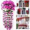 Flower Rattan Long Vine Roses Silk Material Faux Hanging Violets  Fall Decoration