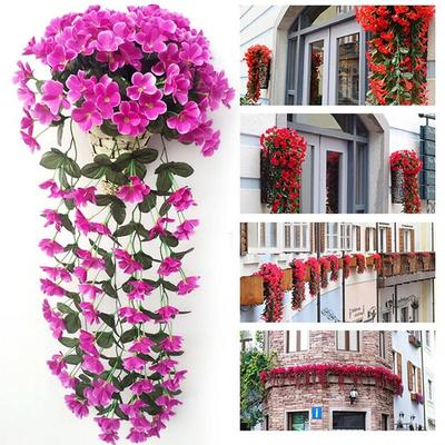 Silk Material Artificial Flowers Petal Design Flower Rattan Silk Flower Vines Simulation Hanging Plant Indoor Decor